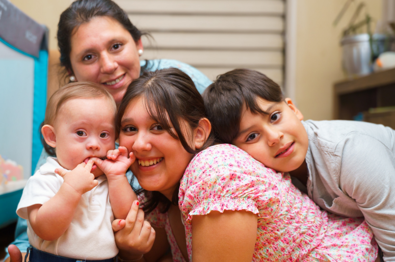 group family with baby
